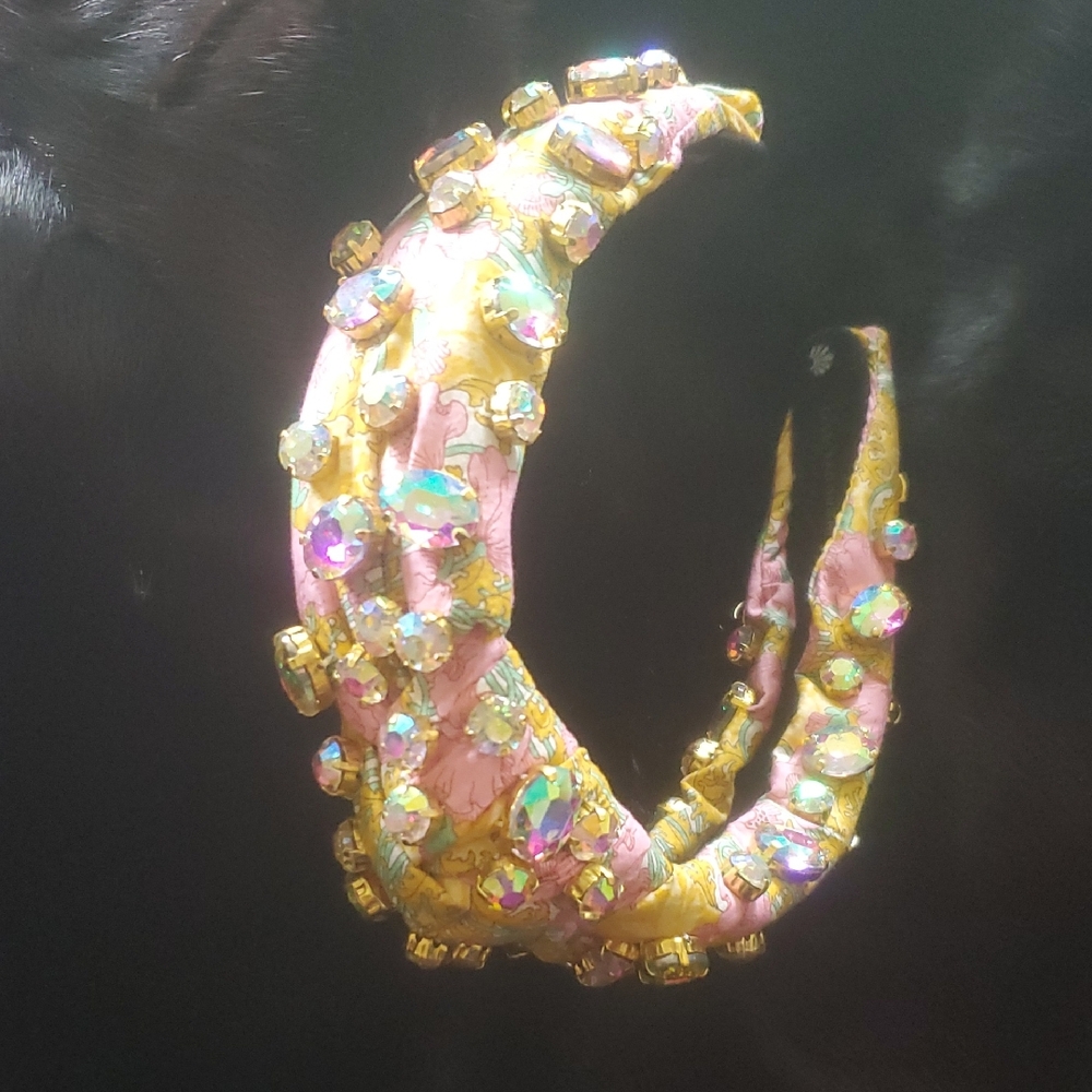 LELE SADOUGHI X LIBERTY  OF LONDON CLEMENTINA EMBELISHED COTTON HEADBAND - Picture 4 of 15